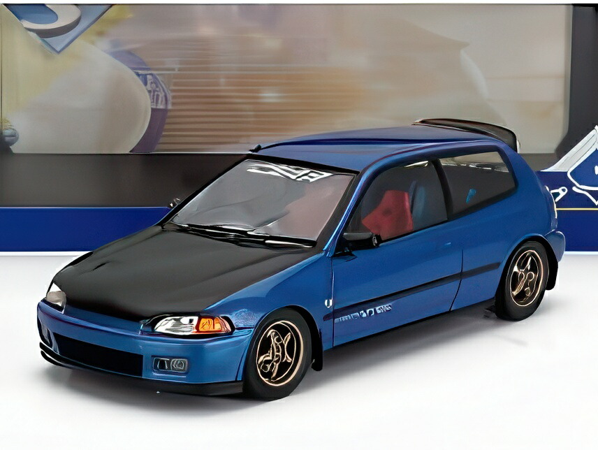 HONDA シビック EG6 SIR II ワークス 1991 パールブルー ブラック/ SOLIDO 1/18 ミニカー|ラストホビー
