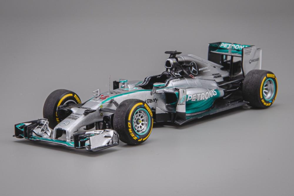 Mercedes AMG Petronas F1 W05 Hybrid 44号車 F1 2014 アブダビGP L.ハミルトン 図形 信号旗付/ MINICHAMPS 1/43 ミニカー