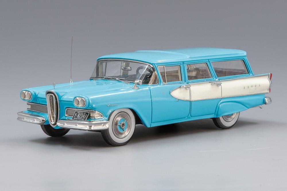 Edsel Villager 4ドア ステーションワゴン 1958 (リアサイドスカート付き) /ブルーホワイト// ESVAL 1/43 ミニカー|ラストホビー