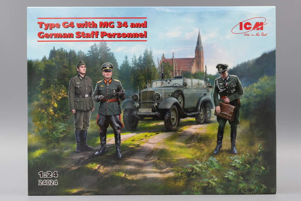 Typ G4 (MG 34 & ドイツ軍将校付き) モデルキット/ ICM 1/24 模型｜ラストホビー