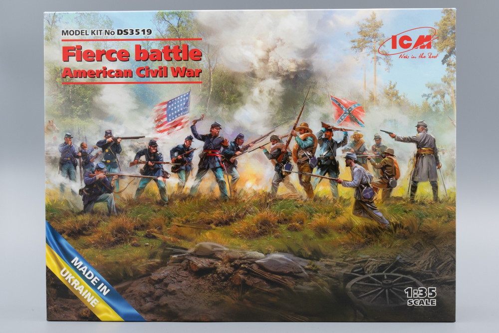 激戦 アメリカ南北戦争 (北軍歩兵 北軍歩兵. セット #2 南軍歩兵) フィギュア/ ICM 1/35 模型