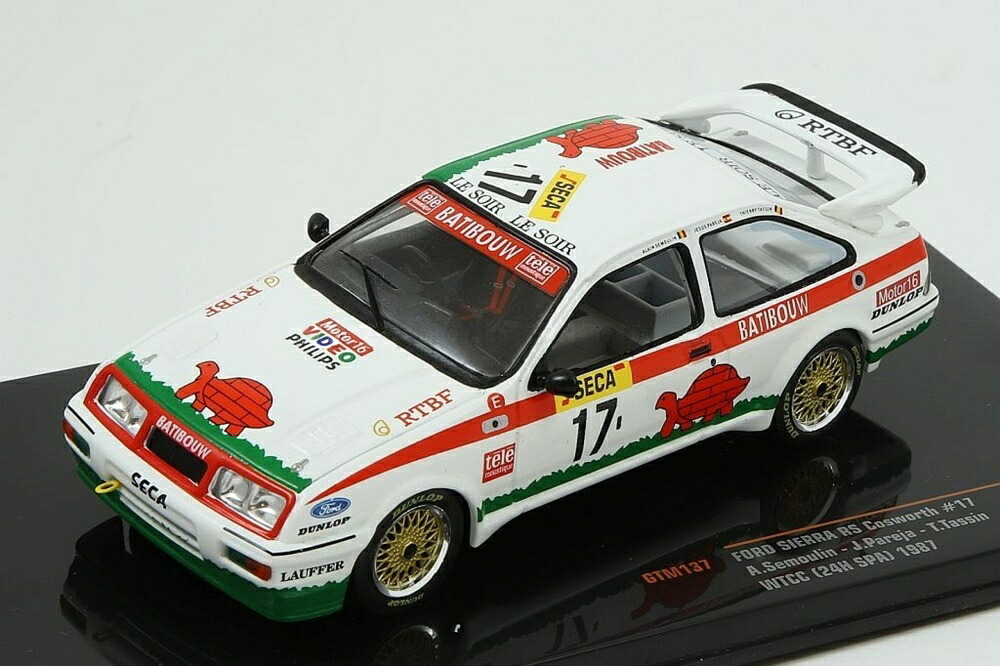 Ford Sierra RS Cosworth 17号車 WTCC スパ24第四次元 1987 A.Semoulin J.Pareja T.Tassin/ IXO 1/43 ミニカー 乗り物のおもちゃ-おもちゃ