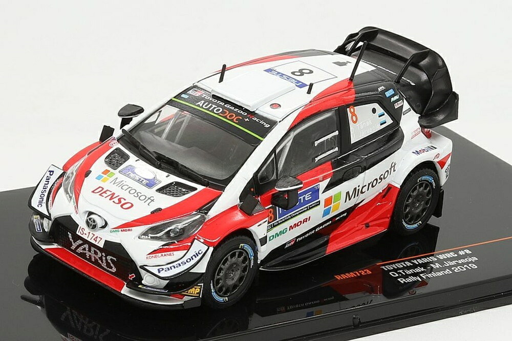 Toyota Yaris WRC 8号車 WRC ラリーフィンランド 2019 優勝 O.Tanak M.Jarveoja/ IXO 1/43 ミニカー