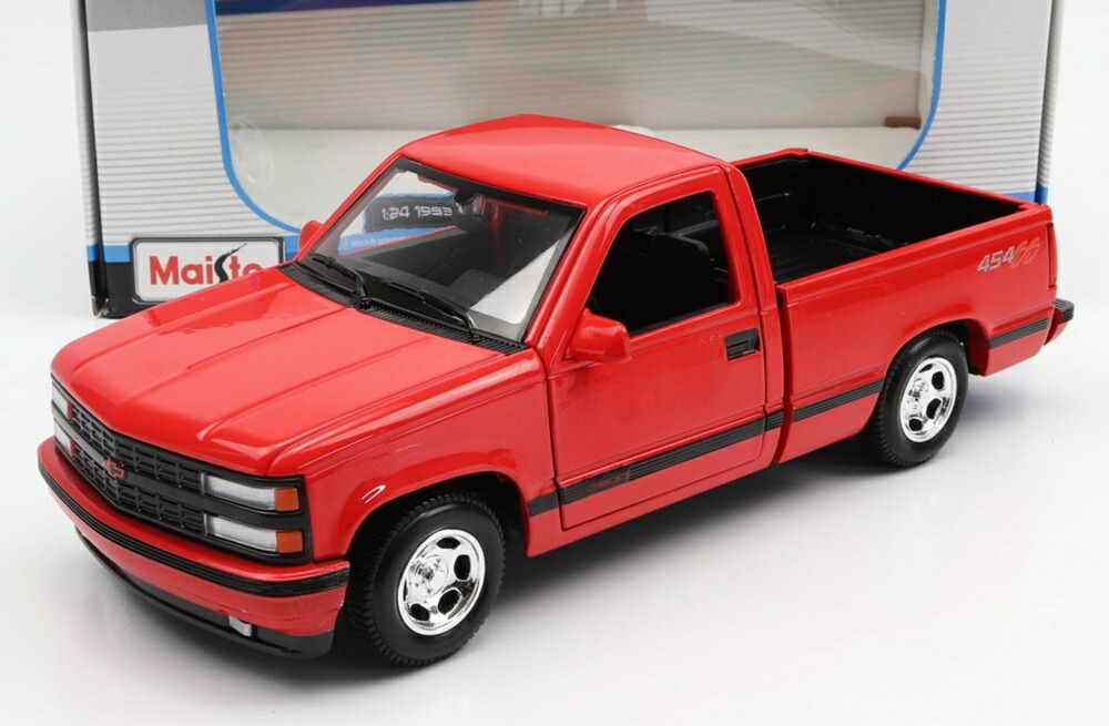 楽天市場】1/24 箱入り ミニカー 1993 CHEVROLET 454 SS PICKUP レッド