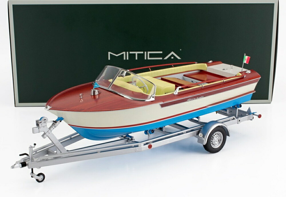 【取っておく】2026年発売申し合わせRIVA リーヴァ JUNIOR 1966 モーターボート 象牙色 黄み/ MITICA 1/18 外国で制限事項真似形 おもちゃ-車