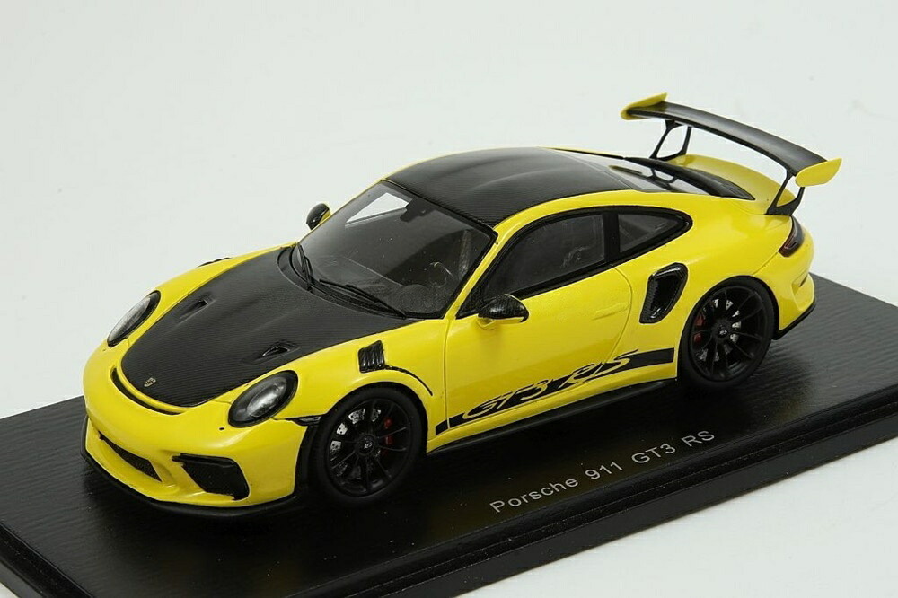 Porsche 911 GT3 RS Weissach Package 2018 イエローブラック/ Spark 1/43 ミニカー