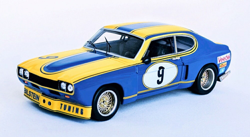 【取っておく】FORD カプリ RS 2600 N 9 ノリスリング 3位 1973 K.フリッツィンガー 青み 黄色/ Trofeu 1/43 150台押さえるミニカー