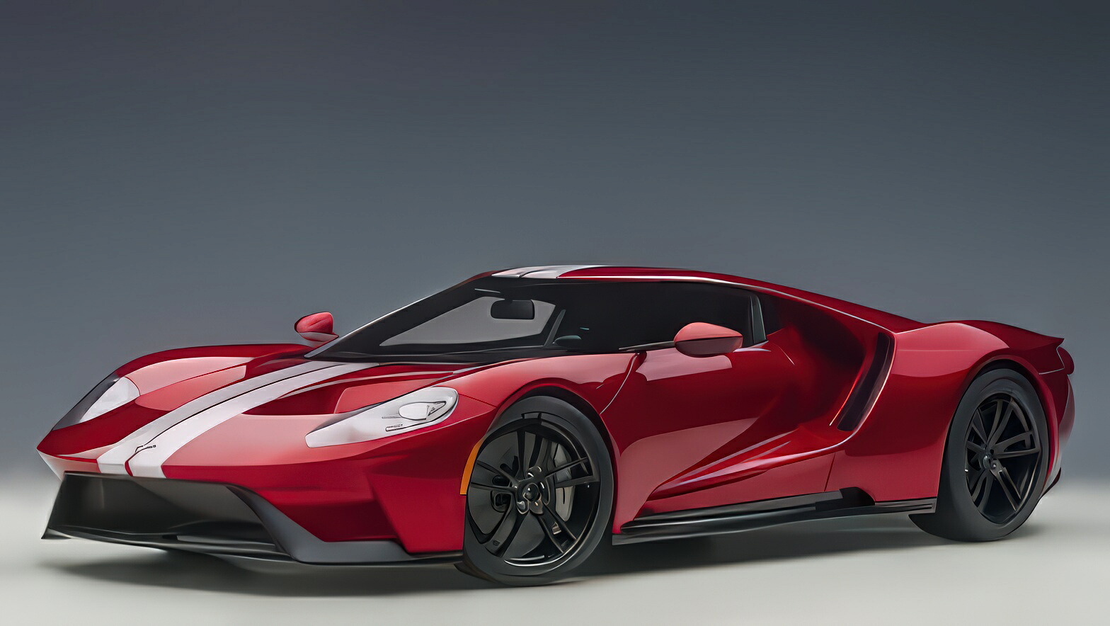 Ford Usa Gt 2017 リキッドレッド シルバーストライプ AA12106/ AUTOart 1/12