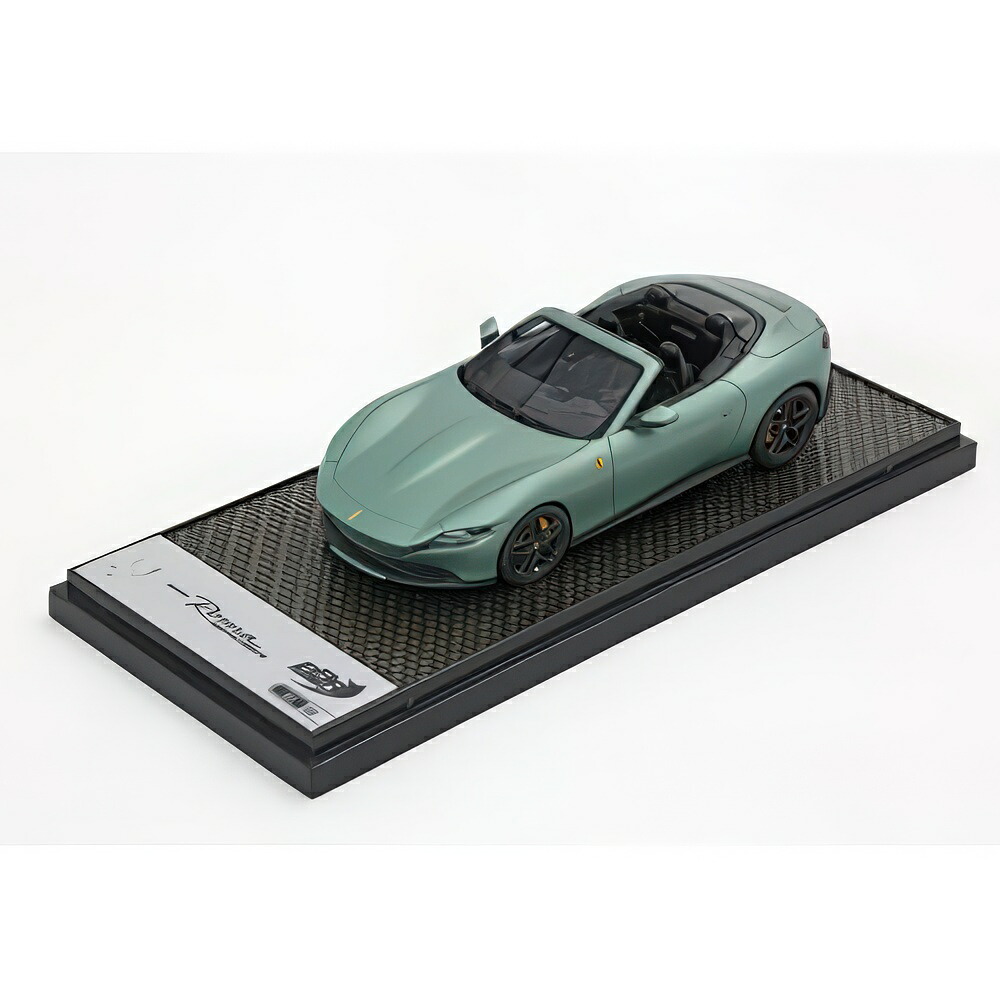 Full Ferrari Roma スパイダー Verde Medio Opaco Freni Gialli + Cappellino C282SU34/ BBR 1/43 ミニカー