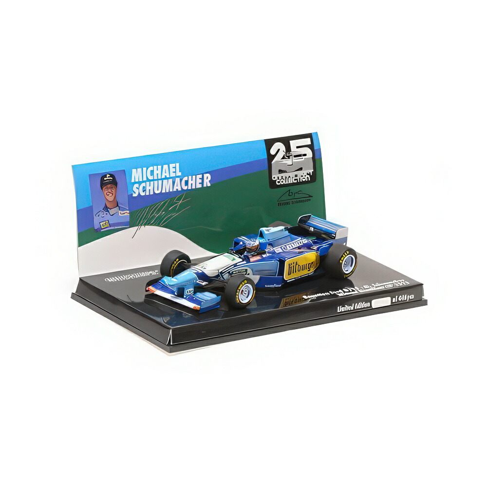 Benetton F1 B195 チーム Mild Seven Renault 1 ワールドチャンピオン ウィナー Brazilian GP 1995 Michael Schumacher Blue Yellow 517950101/ MINICHAMPS 1/43 ミニカー