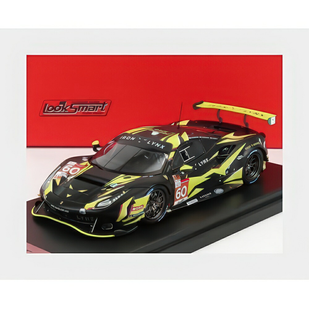 Ferrari 488 Gte Iron Lynx 野球クラブ #60 24H Le Mans 2021 つや消し黒いこと 黄色 LSLM127/ LOOKSMART 1/43 ミニカー