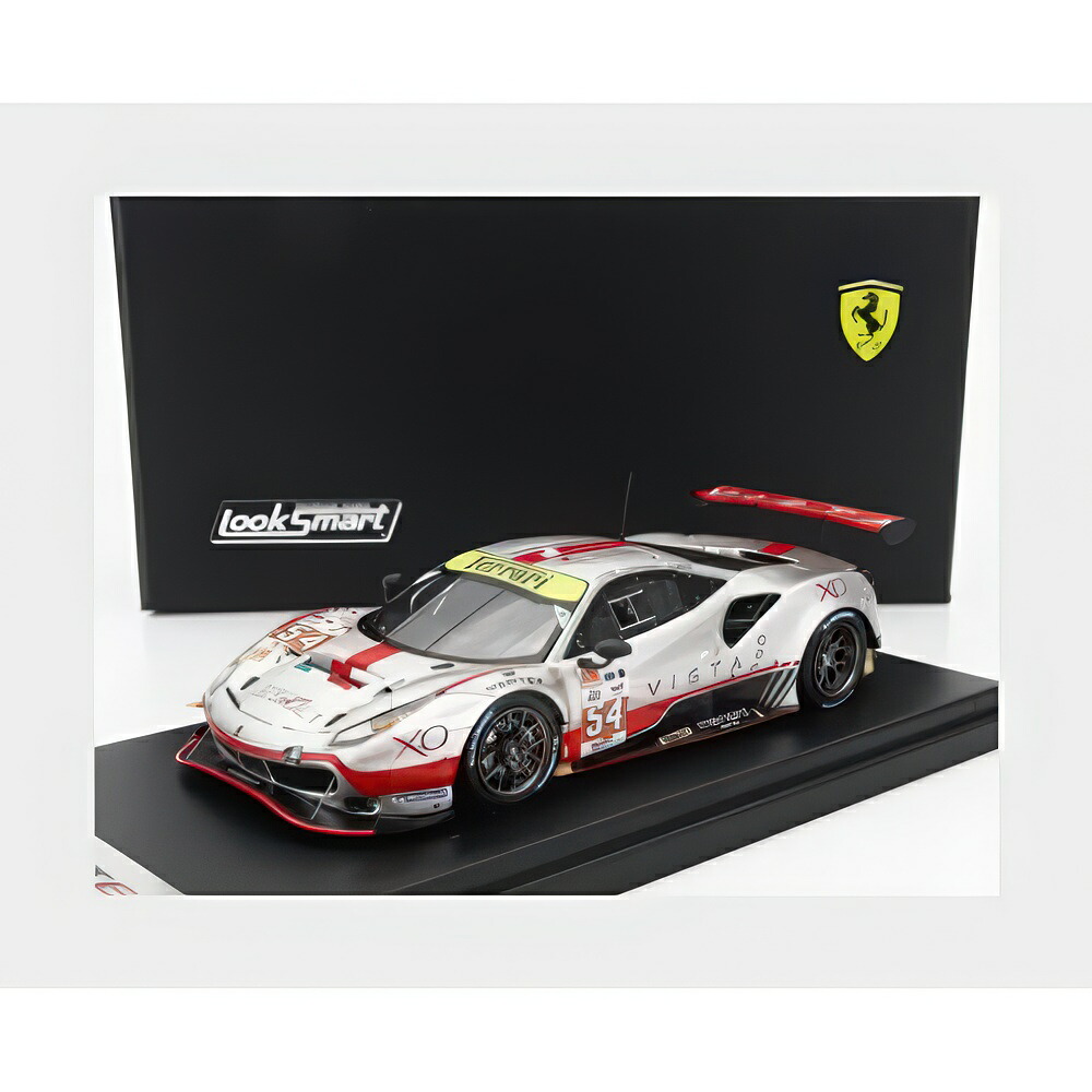 Ferrari 488 Gte Evo 3 9L ターボ V8 チーム Af Corse #54 24H Le Mans 2023 シルバー レッド LSLM164/ LOOKSMART 1/43 ミニカー