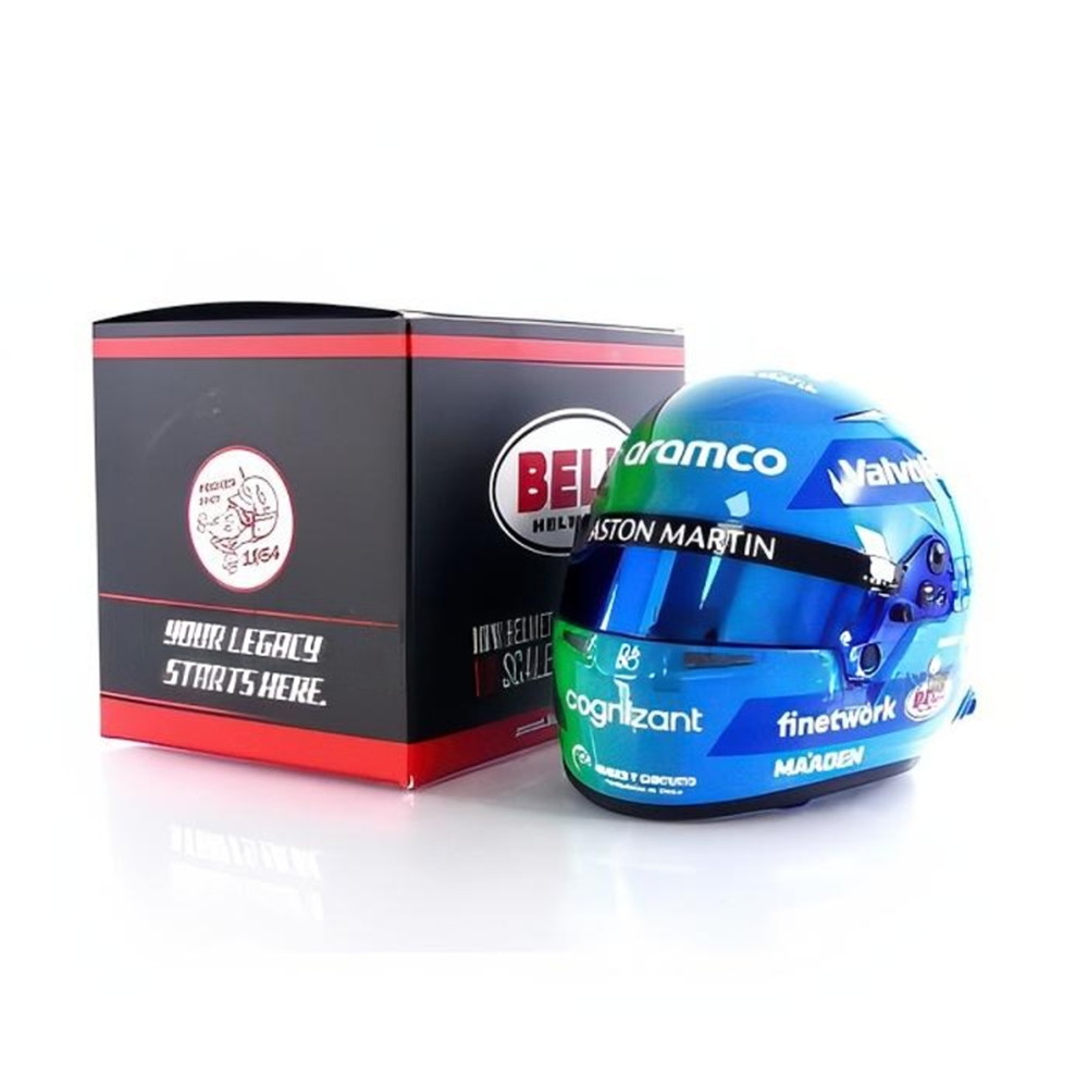 フェルナンド・アロンソ ヘルメット Aston Martin ラスベガスGP 2024/ MINI HELMET 1/2 ミニカー｜ラストホビー