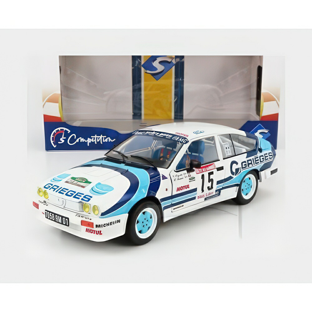 Alfa Romeo Alfetta Gtv6 #15 ラリー Des Garrigues 1986 ホワイト 2トーン ブルー SL1802305/ SOLIDO 1/18 ミニカー