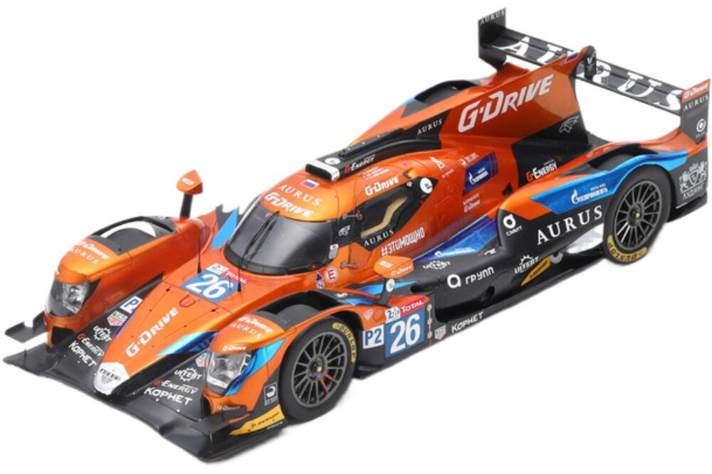 Aurus 01 Gibson 4 2L V8 チーム G Drive Racing #26 24H Le Mans 2019 オレンジ ブラック/ Spark 1/18 ミニカー