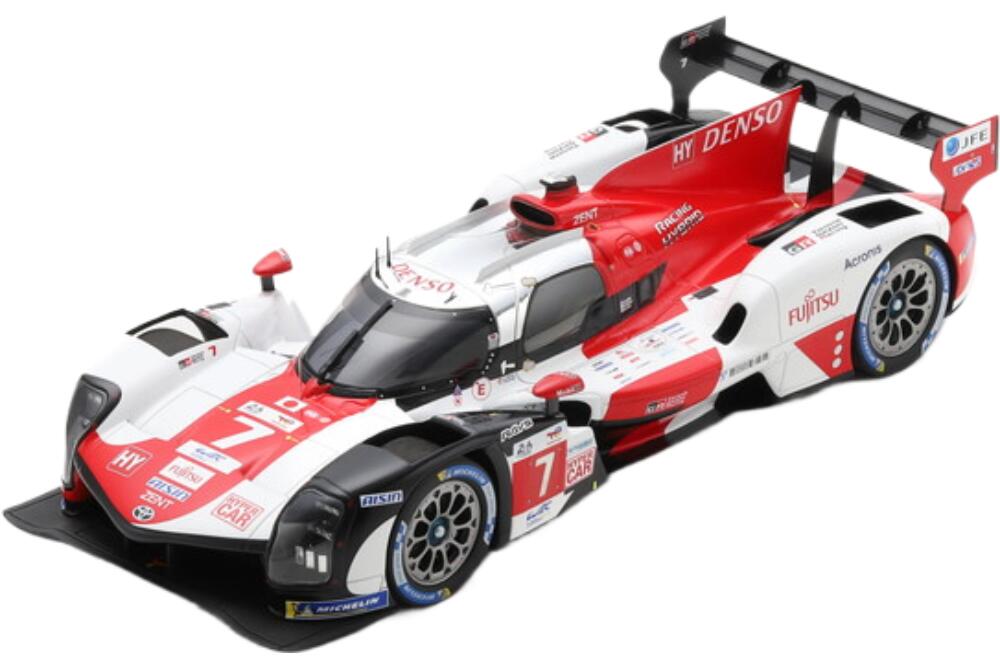 Toyota Gr010 3.5L Turbo Hybrid V6 チーム Toyota Gazoo Racing 7 2位 24H Le Mans 2022 M Conway K Kobayashi J M Lopez Con Vetrina Special Box White Red Grey 18S800/ Spark 1/18 ミニカー
