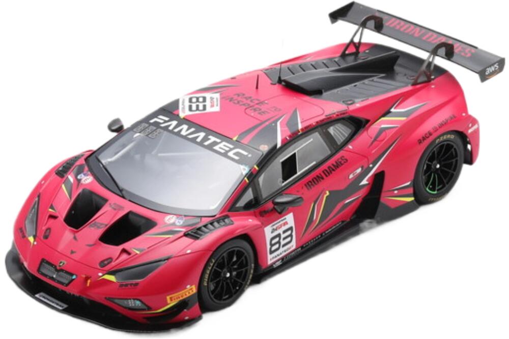 Lamborghini Huracan Gt3 Evo 2 チーム Iron Dames 83 24H スパ 2023 D Pin R Frey S Bovy M Gatting 18SB074/ Spark 1/18 ミニカー