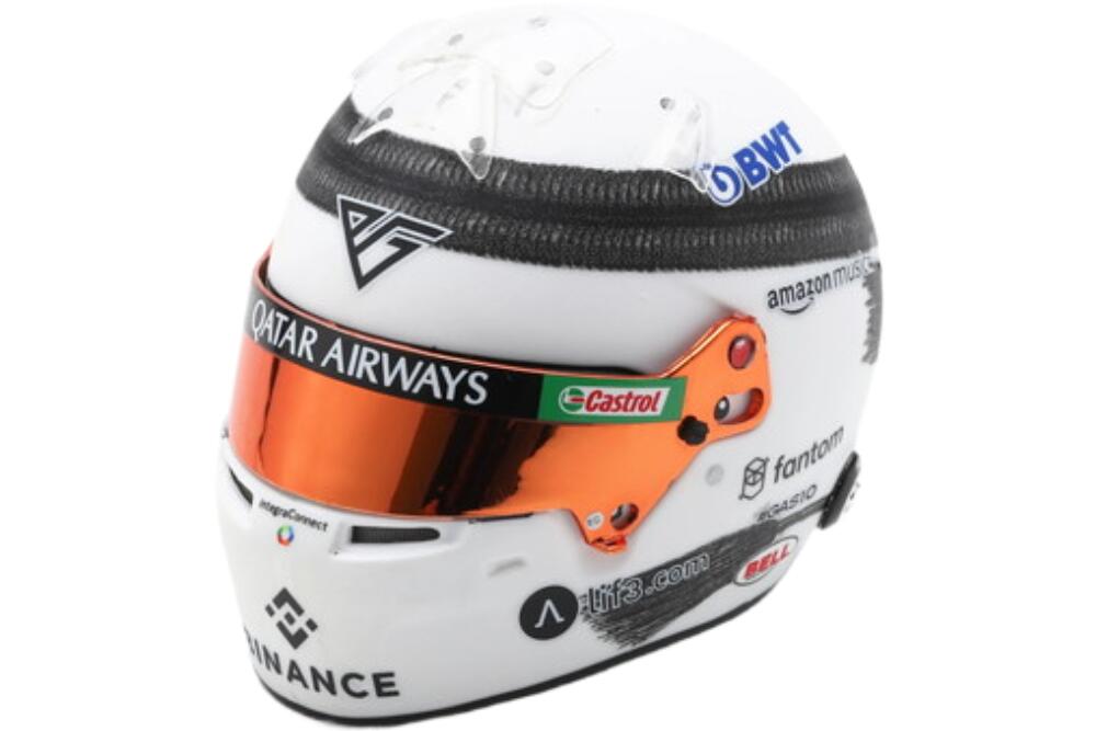 Bell Helmet F1 Casco Helmet Renault A523 チーム Bwt Alpine 10 Sprint Race Qatar Gp 2023 Pierre Gasly 5HF134/ Spark 1/5 ミニカー