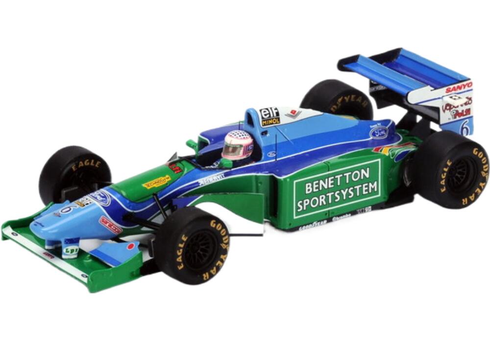 Benetton F1 B194 #6 Monaco Gp 1994 J J Lehto グリーン ブルー/ Spark 1/43 ミニカー