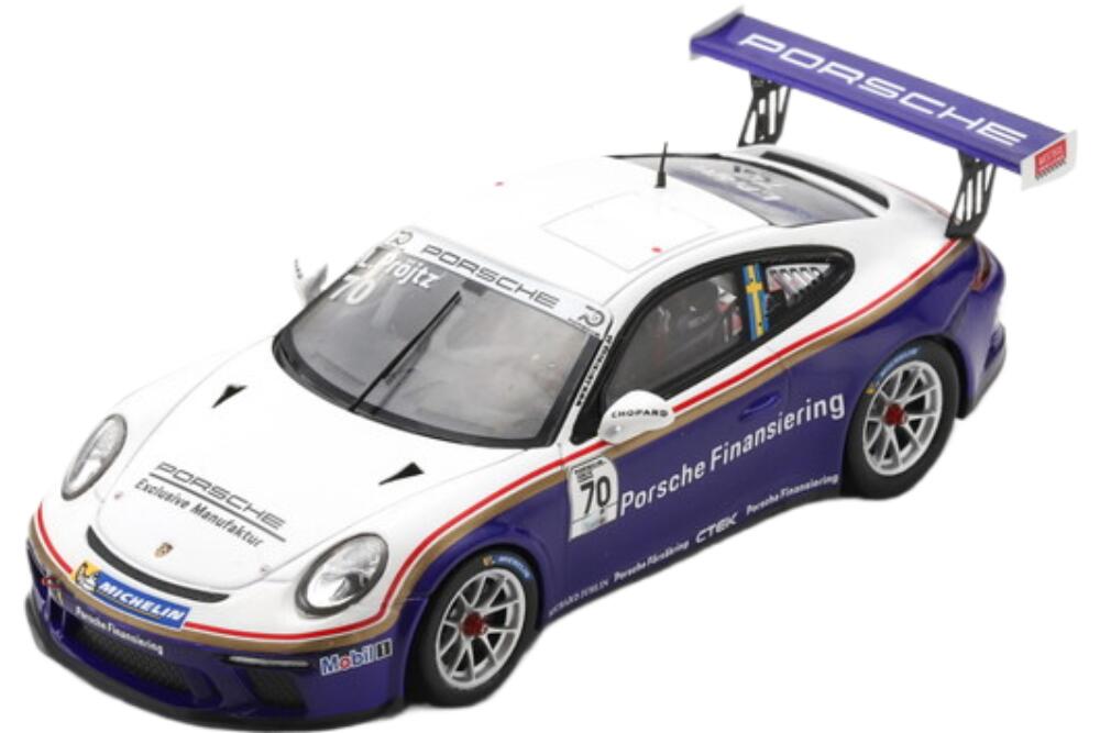 Porsche 911 991 #70 Carrera Cup Scandinavie 2018 S Blomqvist 70Th Anniversary Porsche/ Spark 1/43 ミニカー