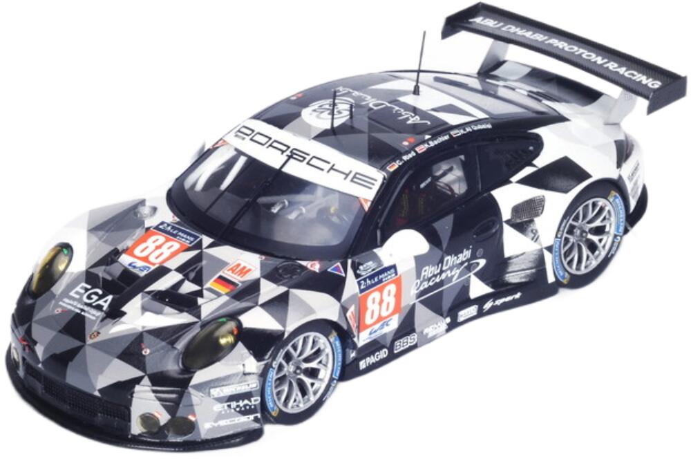 Porsche 911 991 Rsr 4 0L チーム Proton Racing Abu Dhabi #88 24H Le Mans 2015 ブラック シルバー/ Spark 1/43 ミニカー