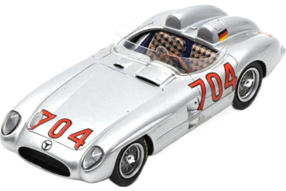 Mercedes Benz 300 Slr スパイダー #704 Mille Miglia 1955 H Herrmann H Eger シルバー/ Spark 1/43 ミニカー