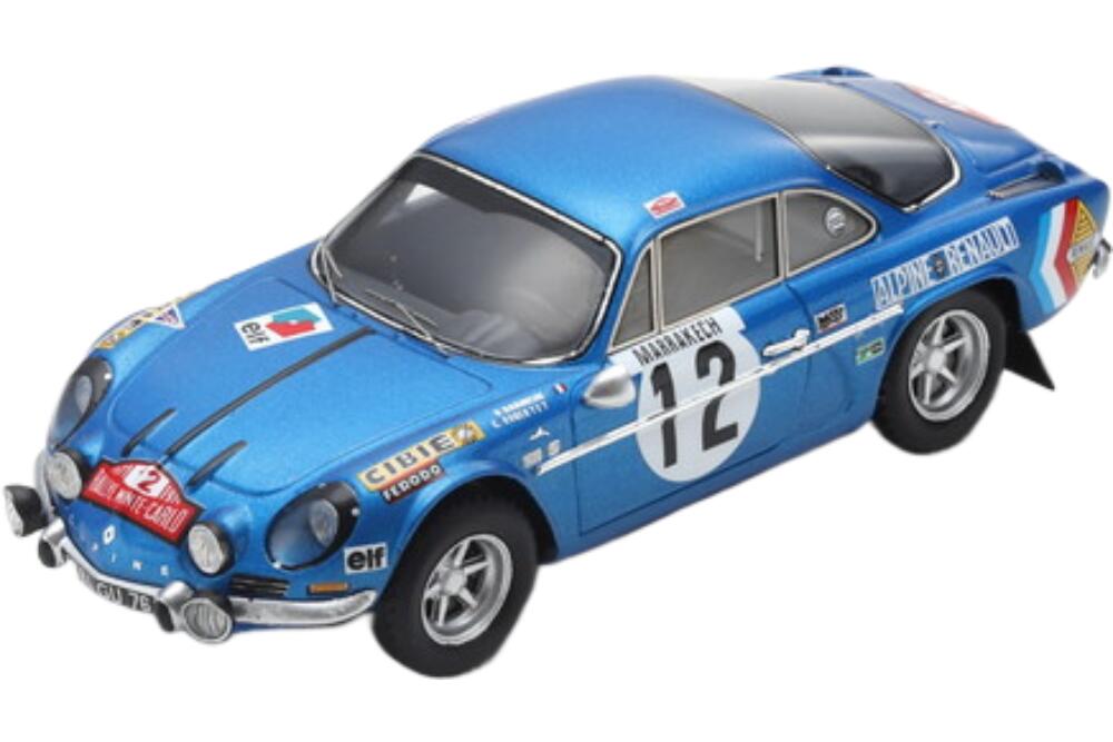 Renault A110 #12 ラリー Montecarlo 1971 B Darniche C Roberter ブルー/ Spark 1/43 ミニカー