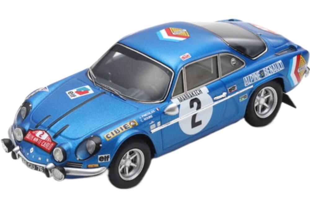 Alpine A110 #2 ラリー Montecarlo 1971 J P Nicolas C Roure ブルー Met/ Spark 1/43 ミニカー