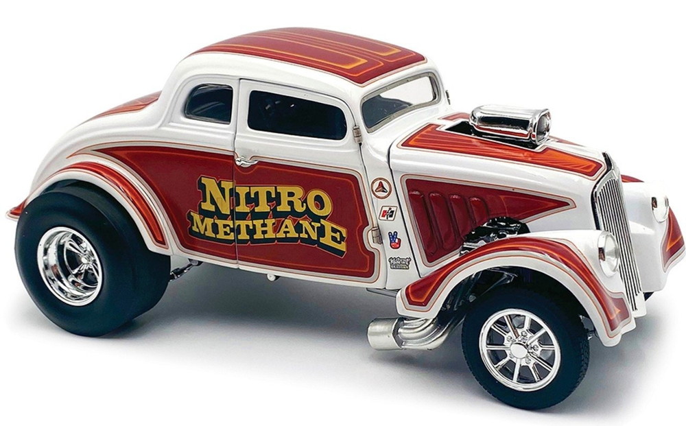 【取っておく】2026年発売予定を組むFORD USA WILLYS GASSER NITRO METHANE 1933 ホワイトコッパー/ ACME 1/18 ミニカー