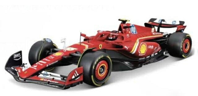 【取っておく】2026年発売予定を組むFERRARI F1 空想科学小説24 2024 カルロスサインツ N55 赤いこと黒いこと/ Bburago 1/24 ミニカー