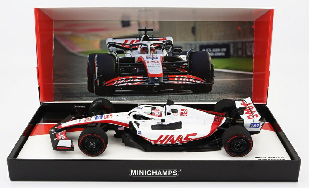 HAAS F1 VF 22 チーム Haas N 20 バーレーンGP 2022 5位 ケビン・マグヌッセン ホワイトブラックレッド 222台限定/ MINICHAMPS 1/18 ミニカー|ラストホビー