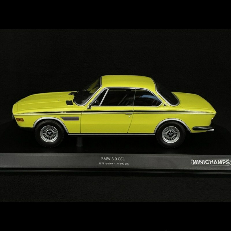 BMW 3.0 CSL 1971 黄色/ MINICHAMPS 1/18 ミニカー