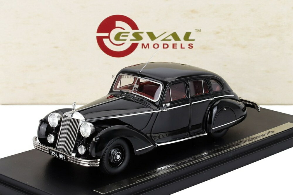 INVICTA Black Prince 赤ちょうちん of Charlesworth 1947 黒いこと / ESVAL 1/43 ミニカー 乗り物のおもちゃ-車