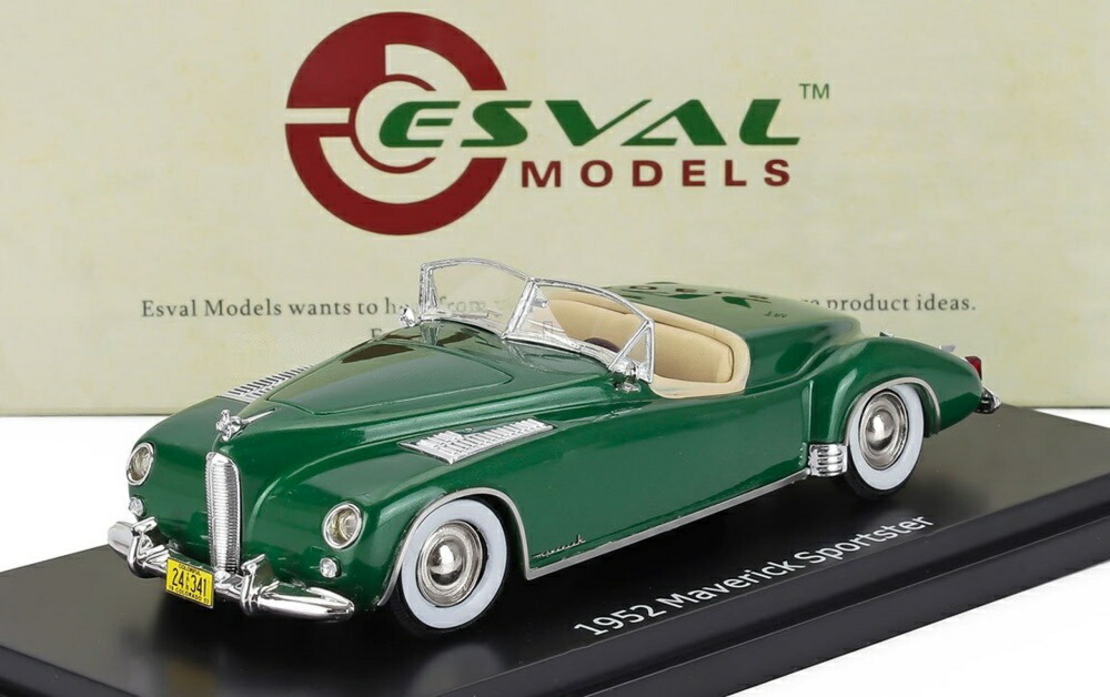 MAVERICK Sportster 細蟹 公公然たる 1952 緑であること / ESVAL 1/43 ミニカー おもちゃ-車-ミニカー・トイカー