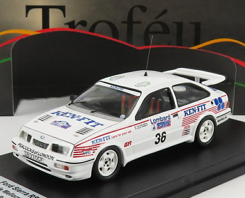 FORD ENGLAND Sierra RS Cosworth N 36 RACロンバードラリー 1987 C.メラーズ/H.ホワイト ホワイト 150台限定/ Trofeu 1/43 ミニカーミニカー・トイカー