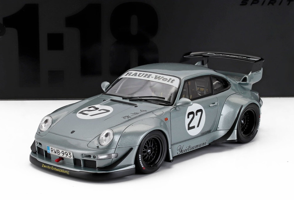 PORSCHE 911 993 RWB LIBERTY WALK N27 YUIITSU MUNI 2024 薄墨色/ GT SPIRIT 1/18 ミニカー