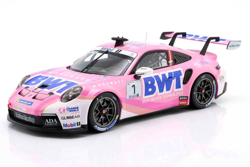 【予約】PORSCHE 911 992 GT3 CUP 4.2L チームBMW LECHNER RACING N1 ポルシェスーパーカップ チャンピオン 2023 バスティアン・ブース ピンク / IXO 1/18 ミニカー 13,616円