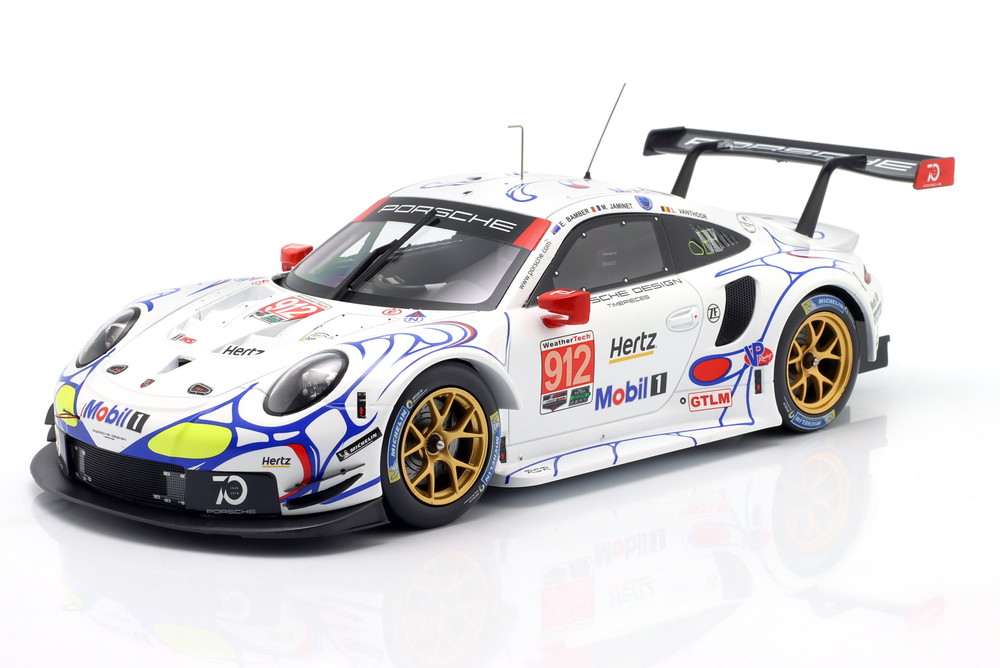 【予約】PORSCHE 911 991 RSR PORSCHE GT TEAM N912 GTLMクラス2位 プチルマン 2018 アール・バンバー ローレンス・ヴァンソール マチュー・ジャミネ ホワイト / IXO 1/18 ミニカー 13,616円