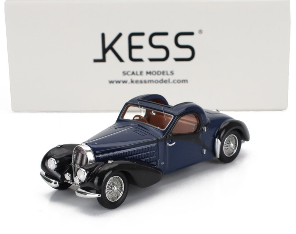 【予約】2026年発売予定BUGATTI 57C ATALANTE COUPE オープンルーフ 1938 ブルーブラック/ Kess-Model 1/43 ミニカー｜ラストホビー