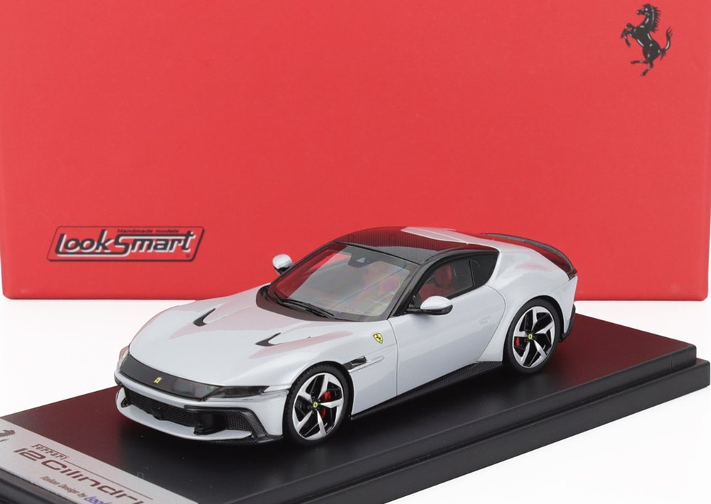 【取っておく】2026年発売予定を組むFERRARI 12CILINDRI V12 830cv 2024 ビアンコアルティコ ホワイトメタリックブラック / LOOKSMART 1/43 ミニカー