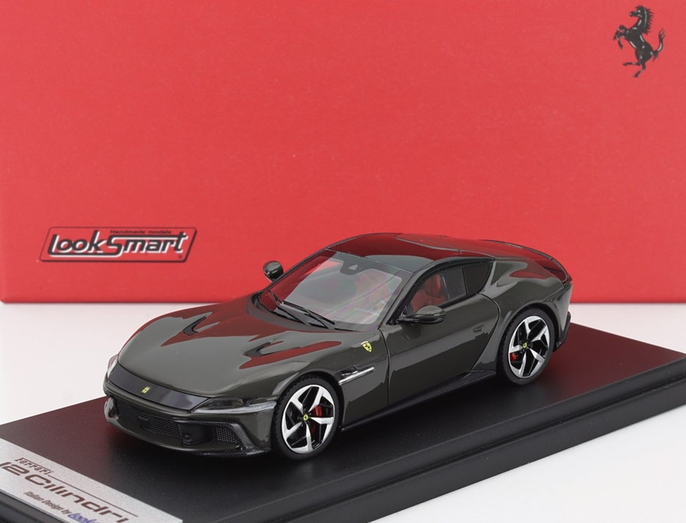 【取っておく】2026年発売予定を組むFERRARI 12CILINDRI V12 830cv 2024 グリジオスクーロ792 薄墨色黒いこと / LOOKSMART 1/43 ミニカー