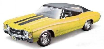 【予約】CHEVROLET CHEVELLE SS 454 COUPE 1971 グリーンマットブラック/ MAISTO 1/18 ミニカー