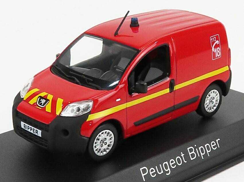 PEUGEOT BIPPER バン 消防自動車 2009 赤いこと黄み / Norev 1/43 ミニカー 車-ミニカー・トイカー-おもちゃ