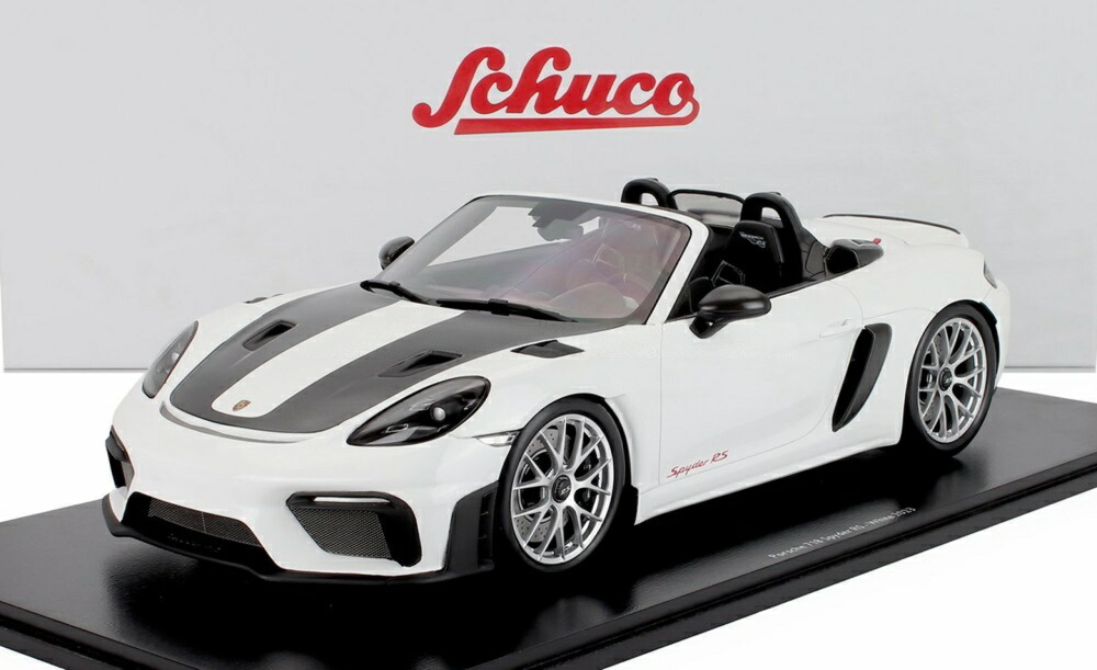 PORSCHE 718 (982) Spyder RS カブリオレ オープン 2023 ホワイトブラック / Schuco 1/12 ミニカー