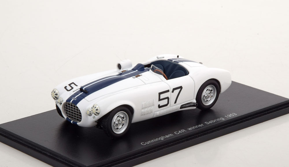 Cunninghamカニンガム C4 R Winner 12h Sebringセブリング優勝 1953 Walters/Fitch / Spark 1/43 ミニカー|ラストホビー