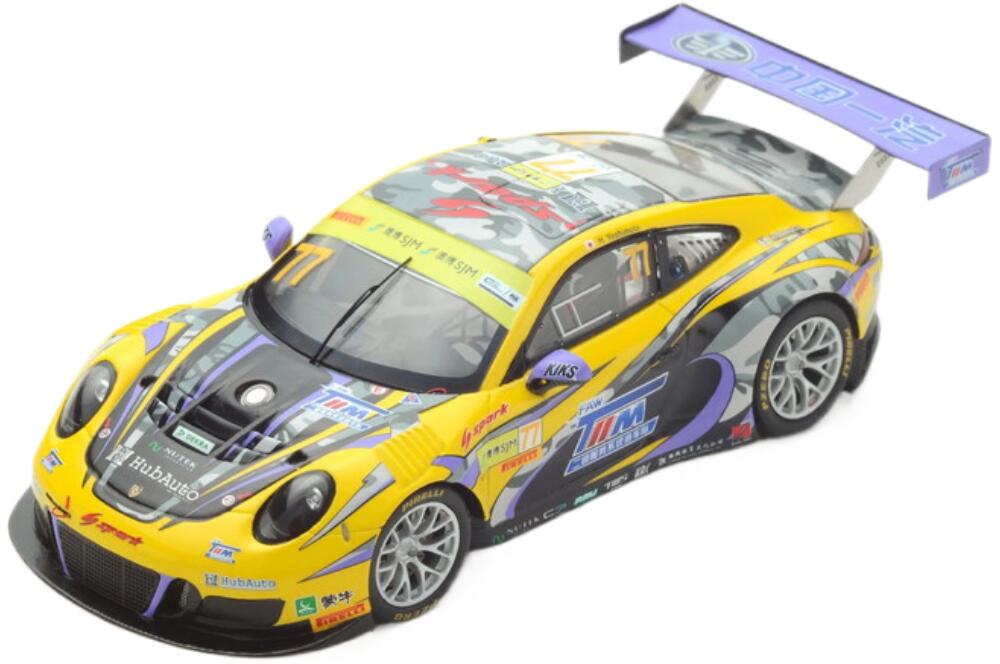 Porsche 911 GT3 R #77 – Spark 1/43, Macau GT World Cup 2017, Hubauto, Neuve