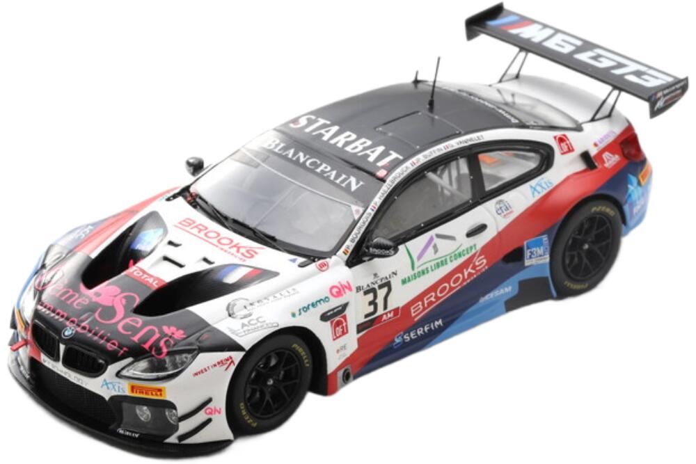 Bmw 6 Series M6 Gt3 チーム 3Y Technology 37 24H スパ 2019 P Bourgois P Haezebrouck J P Buffin G Vannelet White Red Black SB278/ Spark 1/43 ミニカー