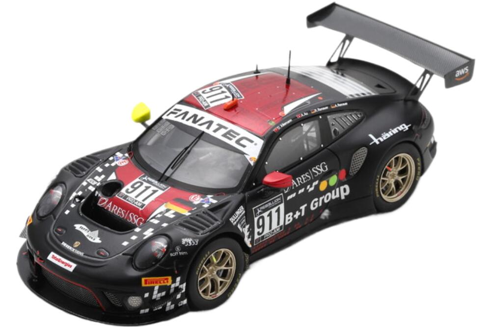 Porsche 911 991 Gt3 R チーム Herbert Motorsport #911 24H Spa 2021 ブラック/ Spark 1/43 ミニカー
