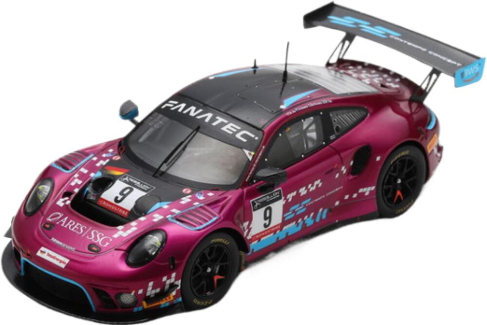 Porsche 911 991 2 Gt3 R チーム Herbert Motorsport 9 24H スパ 2022 A Au K Tse D Pereira J Evans Red SB535/ Spark 1/43 ミニカー