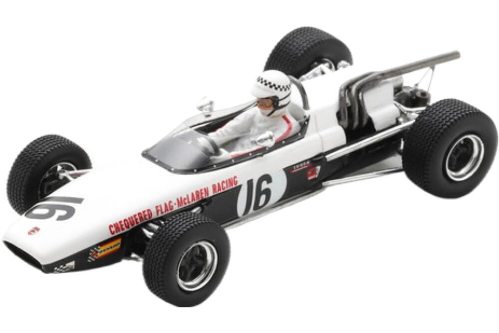 Mclaren F2 M4A #16 De Pau Gp 1968 G Lawrence ホワイト ブラック/ Spark 1/43 ミニカー